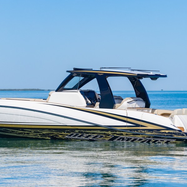 a small boat in a body of water