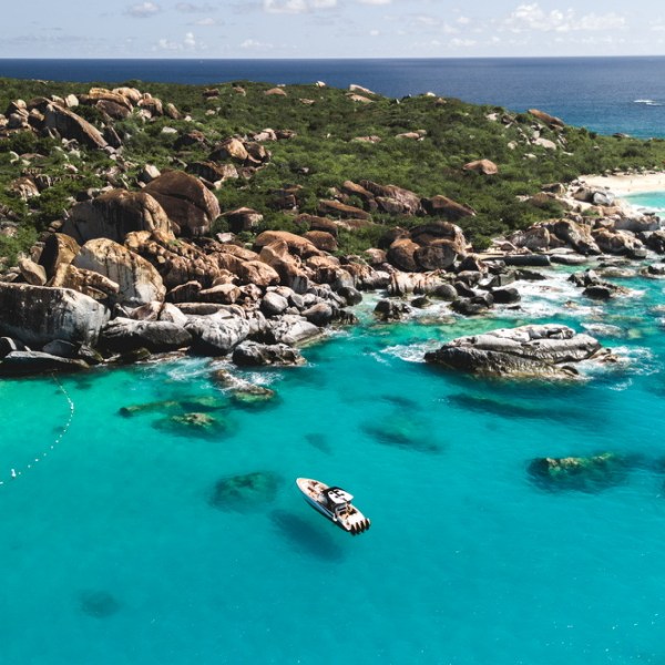 an island in the middle of a body of water